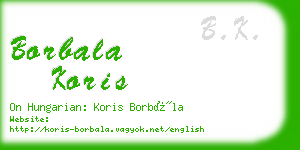 borbala koris business card